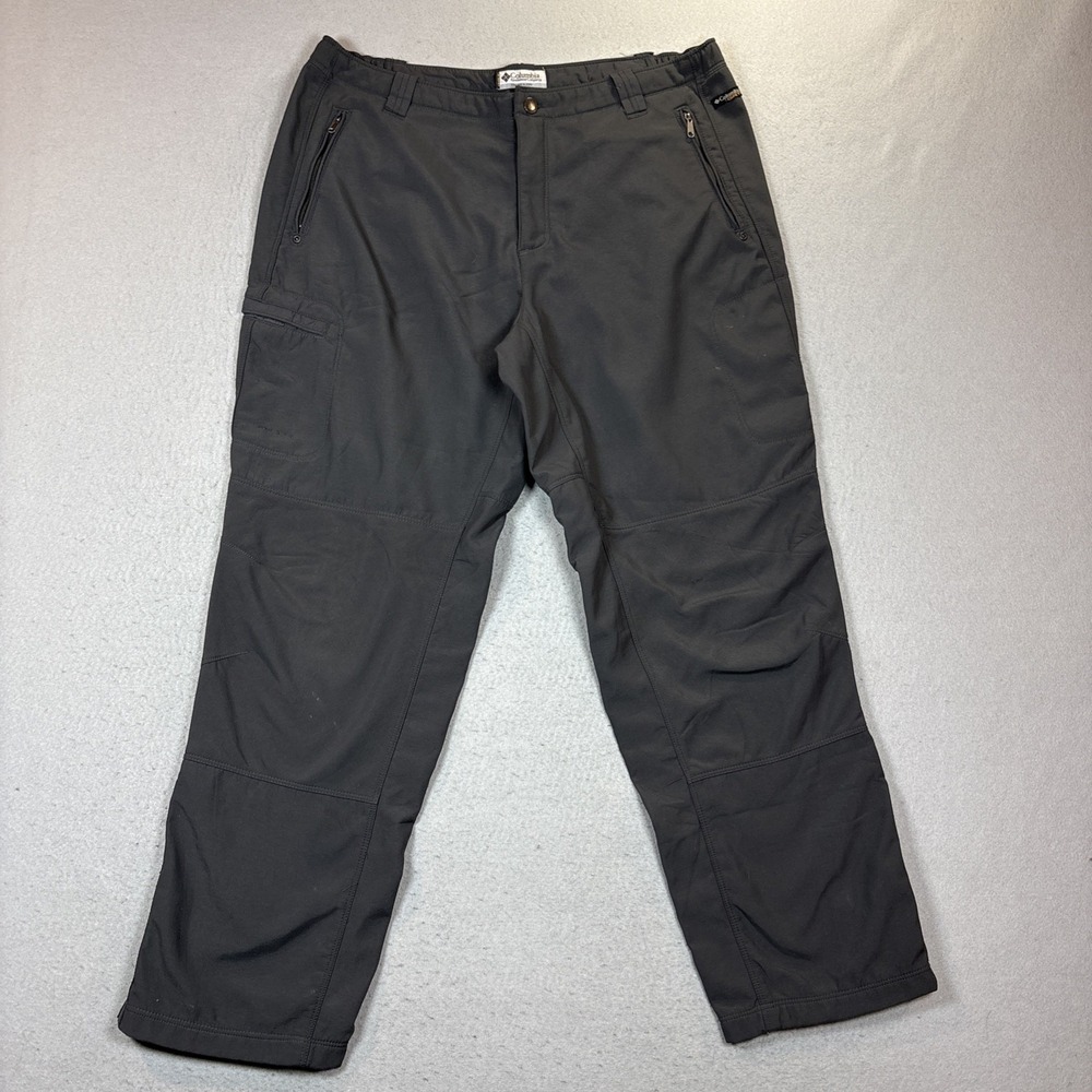 Columbia GRT Pants Womens XL Gray Fleece‎ Limed Cargo Hiking Camping Winter Snow
